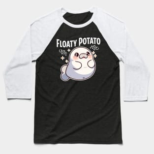 Funny Manatee Floaty Potato Cute Kawaii Sea Cow Baseball T-Shirt